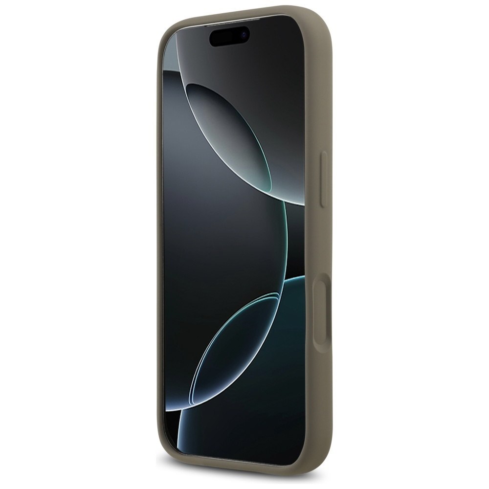 Etui Guess Silicone Big 4G Script do iPhone 17 Pro Max brązowy